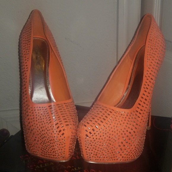 Coral Stileto Heels - Picture 4 of 4